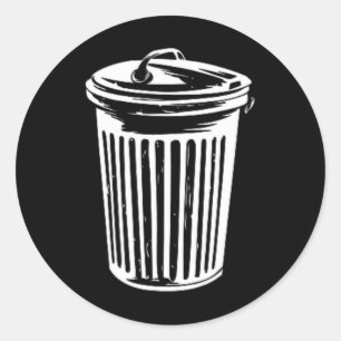 Trash Can Halloween Costume Garge Can Trashcan Cos Classic Round Sticker