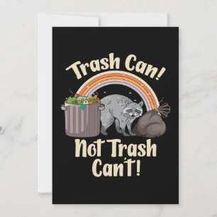 trash can not trash can't cute raccoon meme holiday card