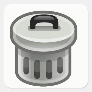 Trash Can Square Sticker