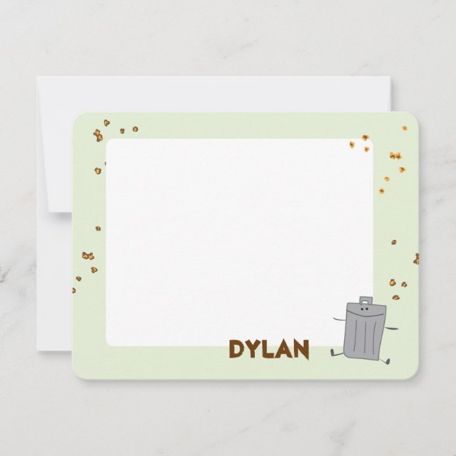 Trash Can Thank you Note Card (Front)
