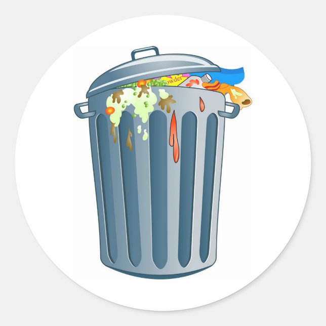 Trash Classic Round Sticker (Front)