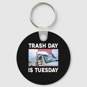 Trash Day Is Tuesday Trump 2024  Key Ring