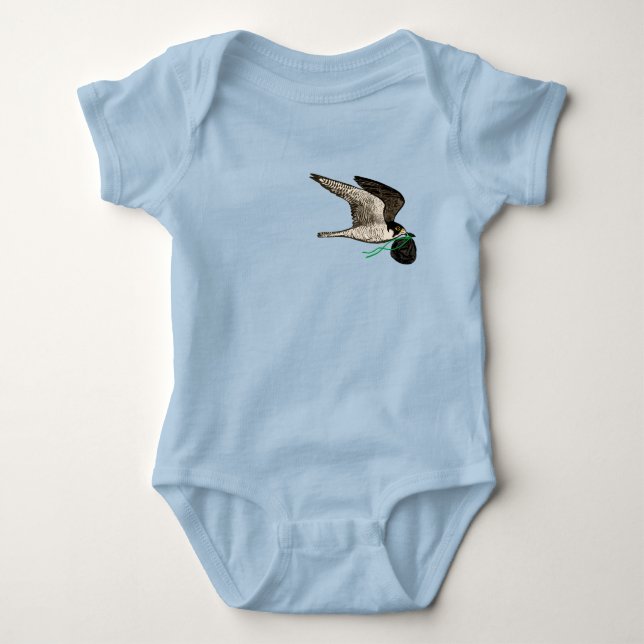 Trash Falcons Muffin 1sie- Baby Blue Bodysuit (Front)