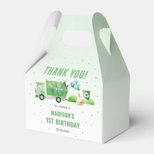Trash Garbage Truck 1st Birthday Party Favour Box