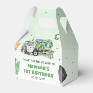 Trash Garbage Truck 1st Birthday Party Favour Box