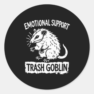 Trash Goblin Ssum Emotional Suprt Funny Meme  Classic Round Sticker