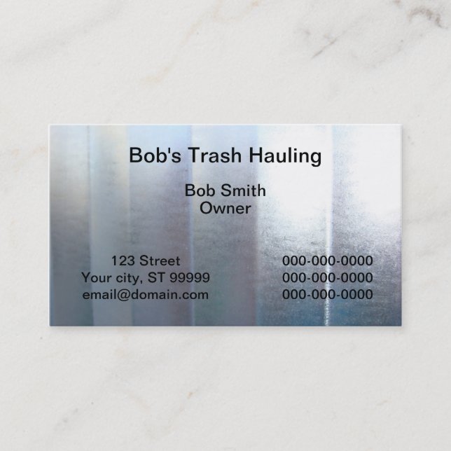 Trash Hauling Business Card (Front)