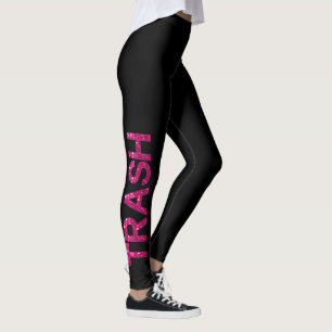 Trash Hot Pink Glitter   Leggings