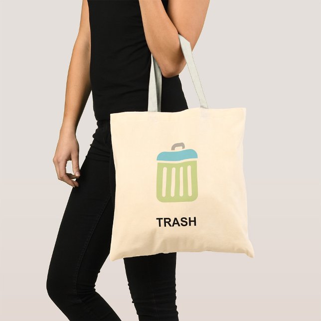 Trash Icon Garbage Bin Tote Bag (Creator Uploaded)