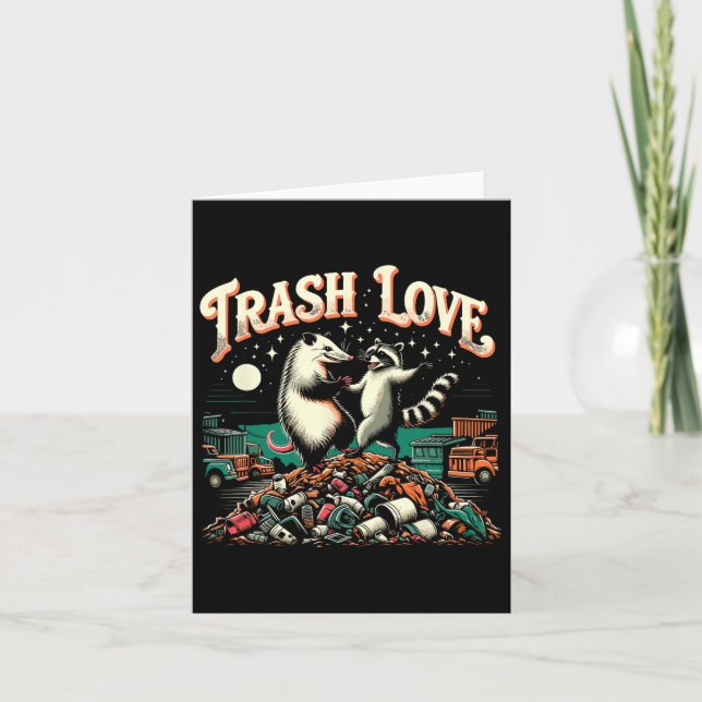 Trash Love Racoon Possum  Card (Front)