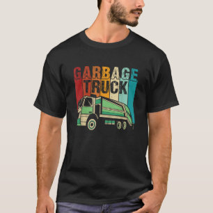Trash Management Gear Men Dump Garbage Truck Retro T-Shirt