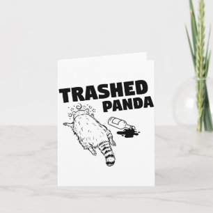 Trash Panda Drunk Racoon Funny  Card
