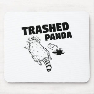 Trash Panda Drunk Racoon Funny Mouse Pad