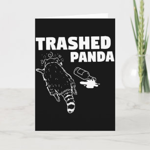 Trash Panda Drunk Racoon Funny Racoon Animal Lover Card