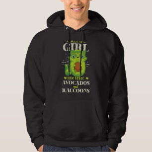 Trash Panda Just A Girl Who Loves Avocados And Rac Hoodie