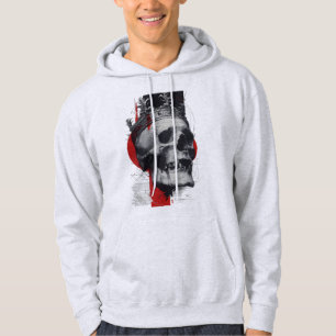 Trash Polka Crown Skull Red Black Grunge Hoodie