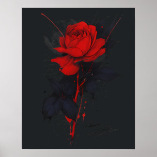 Trash Polka Rose Poster