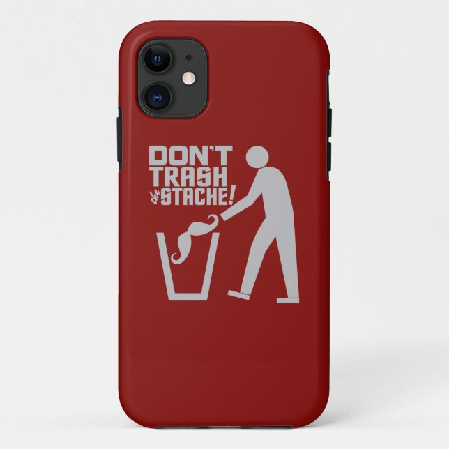 Trash Stache custom colour iPhone case (Back)