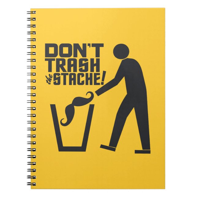 Trash Stache custom colour notebook (Front)