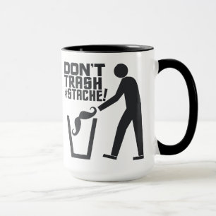 Trash Stache mug - choose style & colour