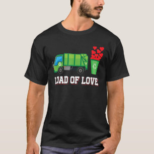 Trash Truck Valentines Day Dump Truck Kids Boys T-Shirt