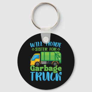 Trash Trucks Earth Day Recycle Toddler Garge Truck Key Ring