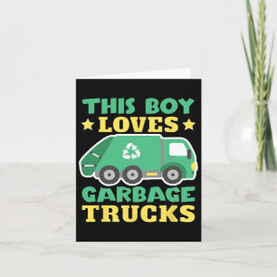 Trash Trucks Toddler Garge Truck Kids Card