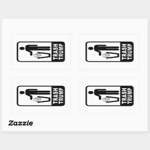 trash trump rectangular sticker