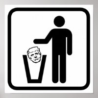 trash trump sign