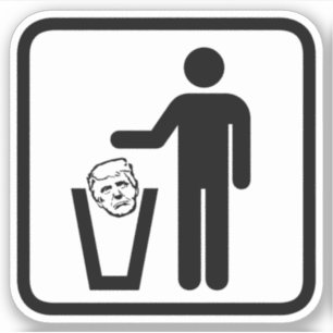 trash trump sign