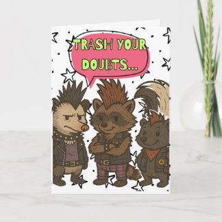 Trash Your Doubts Motivational Card
