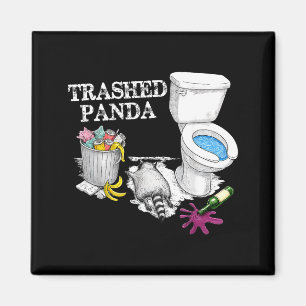 Trashed Panda Drunk Racoon Party Animal Meme Funny Magnet