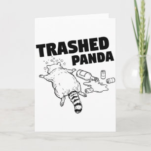 Trashed Panda Funny Drunk Racoon _1 Card