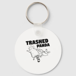 Trashed Panda Funny Drunk Racoon _1  Key Ring