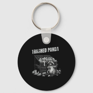 Trashed Panda Funny Drunk Racoon Cool Animals Grap Key Ring