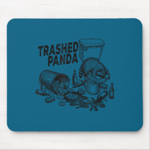 Trashed Panda Funny Drunk Racoon Mouse Pad