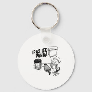 Trashed Panda, Funny Drunk Racoon, Trash Panda Hu Key Ring