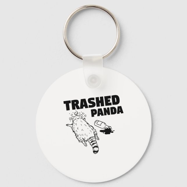 Trashed Panda  Key Ring (Front)