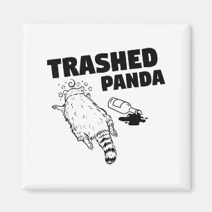 Trashed Panda Raccoon Funny Raccoon Gets Drunk Rac Magnet
