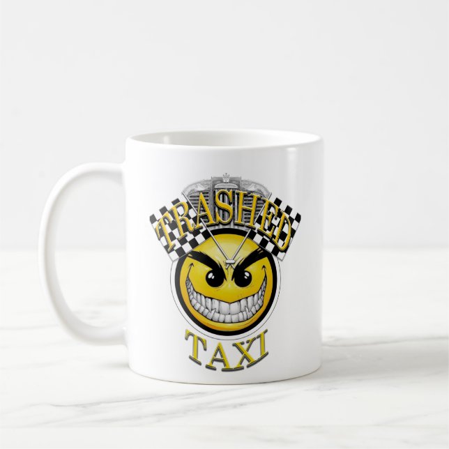 Trashed Taxi Coffee Mug (Left)