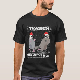 Trashin Through The Snow Garbage Gang Opossum Racc T-Shirt