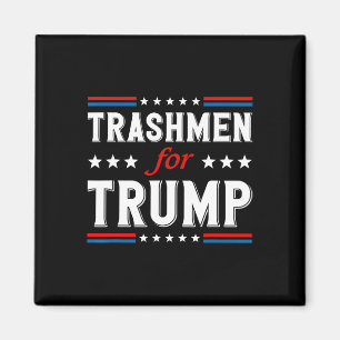 Trashmen For Trump 2024 Funny Election Garbageman Magnet