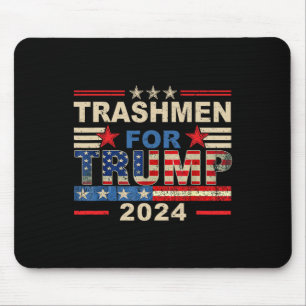 Trashmen For Trump 2024 Funny Election Garbageman  Mouse Pad
