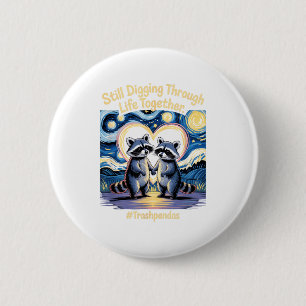 Trashpandas Couples Matching Valentines Day Annive 6 Cm Round Badge