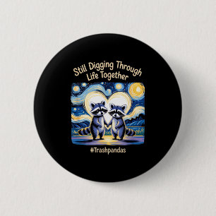 Trashpandas Couples Matching Valentines Day Annive 6 Cm Round Badge