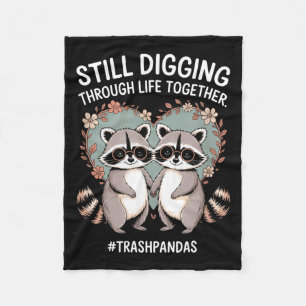 Trashpandas Still Digging Together Couples Matchin Fleece Blanket