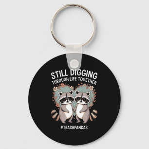 Trashpandas Still Digging Together Couples Matchin Key Ring