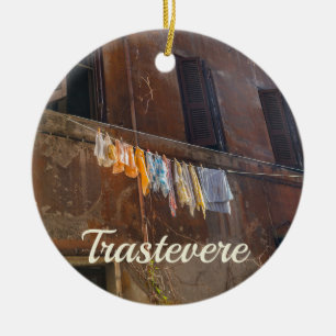 Trastevere Rome Ceramic Ornament