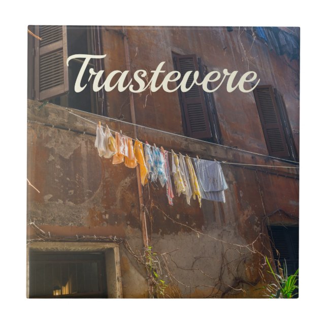 Trastevere Rome Ceramic Tile (Front)