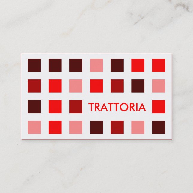 TRATTORIA (mod squares) Business Card (Front)